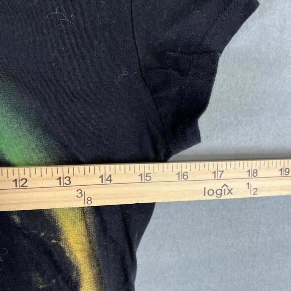 Y2K Bob Marley Portrait Baby Doll T Shirt Womens Medium Black Rasta Reggae - Picture 4 of 5